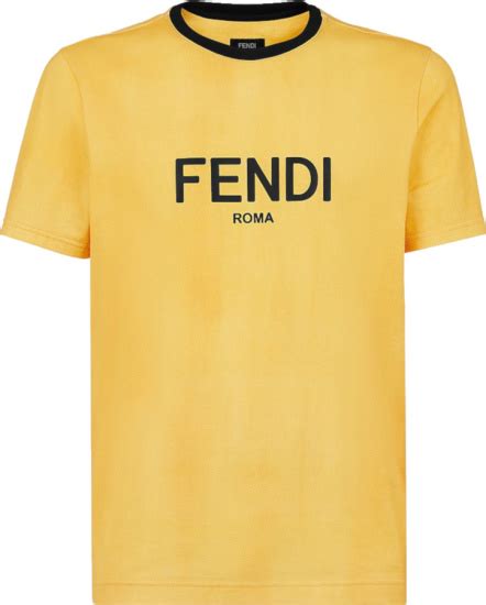 fendi shirt yellow|fendi t shirt original.